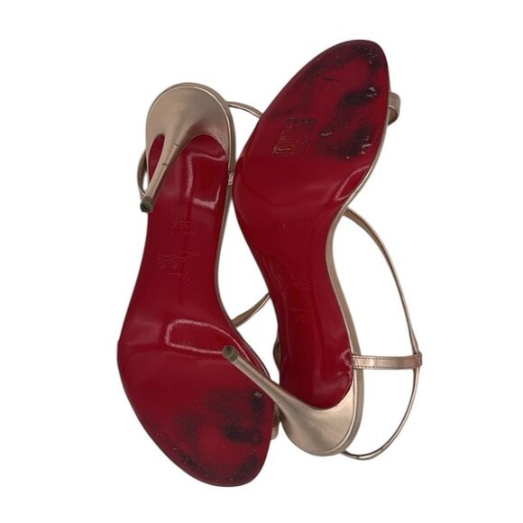 Christian Louboutin Rose Gold 100MM Spechhio Leather Heels Size 9.5/ EU 39.5 - Picture 11 of 15